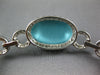 LARGE 102.62CT DIAMOND & AAA TURQUOISE 14K WHITE GOLD OVAL & ROUND LOVE NECKLACE