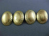 ANTIQUE 14KT YELLOW GOLD 3D CLASSIC HANDCRAFTED FILIGREE DOUBLE SIDED CUFF LINK