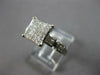 ESTATE LARGE .90CT DIAMOND 14KT WHITE GOLD 3D PRINCESS INVISIBLE ENGAGEMENT RING