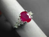 ESTATE 1.60CT DIAMOND & AAA OVAL CUT RUBY 14KT ROSE GOLD CLASSIC ENGAGEMENT RING