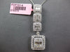 LARGE 2.55CT DIAMOND 18KT WHITE GOLD BAGUETTE ELONGATED SQUARE FLOATING PENDANT