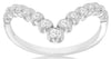 ESTATE .26CT DIAMOND 14KT WHITE GOLD 3D ROUND V SHAPE BEZEL BUTTERFLY LOVE RING