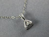 ESTATE .30CT DIAMOND 14KT WHITE GOLD 3D CLASSIC SOLITAIRE FLOATING FUN PENDANT