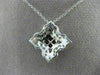 ANTIQUE .56CT DIAMOND & AAA RUBY 18K WHITE GOLD 3D SQUARE FILIGREE PENDANT #9375