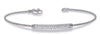 .32CT DIAMOND 14KT WHITE GOLD 3D CLASSIC MULTI ROW BAR FLEXIBLE BANGLE BRACELET