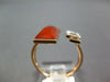 .07CT DIAMOND & AAA ORANGE AGATE 14KT ROSE GOLD 3D SQUARE RECTANGULAR FUN RING