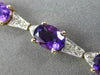 ESTATE LONG 10.65CT DIAMOND & AAA AMETHYST 14KT TWO TONE GOLD 3D TENNIS BRACELET