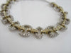 ESTATE WIDE 4.80CT DIAMOND 14KT WHITE & YELLOW GOLD FANCY MULTI SHAPE BRACELET