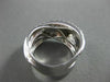 ESTATE WIDE .54CT DIAMOND 14KT WHITE GOLD CRISSCROSS DESIGN FUN RING 13mm #9491