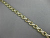 ANTIQUE .50CT DIAMOND 14K WHITE & YELLOW GOLD 3D LINK HANDCRAFTED BRACELET #227
