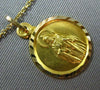 ANTIQUE 14KT YELLOW GOLD 3D HANDCRAFTED CIRCULAR CHRIST RELIGIOUS PENDANT #25001