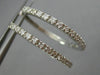 0.85CT ROUND DIAMOND 14KT WHITE GOLD 3D CLASSIC 2mm HOOP HANGING EARRINGS #25885