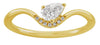 .32CT DIAMOND 14KT YELLOW GOLD 3D PEAR SHAPE & ROUND V SHAPE SOLITAIRE LOVE RING