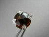 ANTIQUE LARGE CLIP ON 24.37CT GARNET & DIAMONDS 14KT WHITE GOLD EARRINGS!!!!!!!