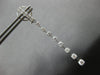2.11CT DIAMOND 18K WHITE GOLD CLASSIC ROUND BY THE YARD CLIP ON HANGING EARRINGS