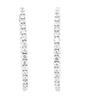 ESTATE 3.79CT DIAMOND 18K WHITE GOLD 3D CLASSIC INSIDE OUT HOOP HANGING EARRINGS