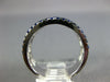 ESTATE WIDE 1.64CT AAA SAPPHIRE 18KT WHITE GOLD 3D MULTI ROW ANNIVERSARY RING