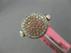 ESTATE WIDE .52CT WHITE & PINK DIAMOND 18KT WHITE & ROSE GOLD 3D ROUND LOVE RING