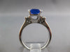 LARGE 3.08CT DIAMOND & AAA TANZANITE 14KT WHITE GOLD 3D ENGAGEMENT RING #27222