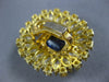ANTIQUE EXTRA LARGE 15.16CT DIAMOND & SAPPHIRE 18KT YELLOW GOLD CLIP ON EARRINGS