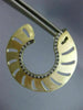 ESTATE LARGE .83CT DIAMOND 14KT YELLOW GOLD ETOILE CIRCULAR OPEN FLAME EARRINGS