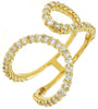 ESTATE WIDE .90CT DIAMOND 14KT YELLOW GOLD 3D SHARE PRONG ROUND TENSION FUN RING