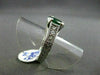 ESTATE 2.18CT DIAMOND & AAA COLOMBIAN EMERALD 14KT WHITE GOLD 3D ENGAGEMENT RING