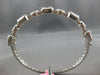 LARGE 4.44CT DIAMOND 18K WHITE GOLD MULTI SHAPE INVISIBLE SQUARE BANGLE BRACELET
