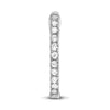 ESTATE .50CT DIAMOND 14KT WHITE GOLD 3D CLASSIC INSIDE OUT HOOP HANGING EARRINGS