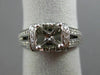 ESTATE .50CT ROUND DIAMOND 14KT WHITE GOLD 3D 4 PRONG SEMI MOUNT ENGAGEMENT RING
