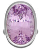 EXTRA LARGE 43.61CT AAA KUNZITE 18KT WHITE GOLD OVAL SOLITAIRE ENGAGEMENT RING