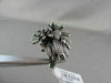 ANTIQUE WIDE FILIGREE FLOWER 3D 1.55CT DIAMOND 18KT BLACK AND WHITE GOLD RING