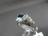 ESTATE 1.49CTW DIAMOND & AAA SAPPHIRE 14KT WHITE GOLD FILIGREE ENGAGEMENT RING