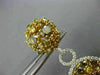 MASSIVE 23.49CT WHITE & MULTI COLOR DIAMOND 18K 2TONE GOLD OVAL HANGING EARRINGS