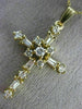 ESTATE LARGE 1.0CT ROUND & BAGUETTE DIAMOND 14KT YELLOW GOLD 3D PENDANT #20837