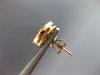 ESTATE LARGE 1.06CT DIAMOND 14KT ROSE GOLD 3D CLASSIC FLOWER HALO STUD EARRINGS