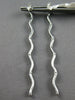 LARGE 1.0CT DIAMOND 14KT WHITE GOLD 3D CLASSIC ELONGATED WAVE HANGING EARRINGS