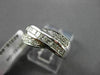 ESTATE WIDE .65CT ROUND & PRINCESS CUT DIAMOND 14KT WHITE GOLD X COCKTAIL RING