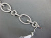 ESTATE LARGE 2.0CT DIAMOND 14K WHITE GOLD OVAL & ROUND LOVE KNOT TENNIS BRACELET