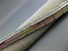 ESTATE WIDE & LONG 7.62CT DIAMOND & MULTI COLOR SAPPHIRE 14K WHITE GOLD BRACELET