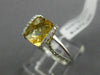 ESTATE 2.17CT DIAMOND & AAA EXTRA FACET CITRINE 14KT WHITE GOLD TENSION FUN RING
