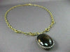 ANTIQUE LARGE 28.86CT FANCY DIAMOND & AAA SMOKY TOPAZ 14KT YELLOW GOLD NECKLACE