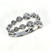 .47CT DIAMOND 18KT WHITE GOLD 3D GRADUATING DOUBLE BAND BEZEL ANNIVERSARY RING