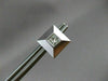 ESTATE .56CT DIAMOND 14KT WHITE GOLD SOLITAIRE PYRAMID STUD EARRINGS #17440