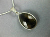 ESTATE 4.0CT AAA SMOKEY TOPAZ 14K WHITE GOLD 3D CLASSIC BEZEL PEAR SHAPE PENDANT