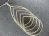 EXTRA LARGE 1.33CT DIAMOND 18KT TRI COLOR GOLD 3D OPEN TEAR DROP JOURNEY PENDANT