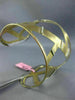 ESTATE EXTRA LARGE .69CT DIAMOND 14KT 2 TONE GOLD SQUARE ZIG ZAG BANGLE BRACELET