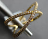 ESTATE .22CT DIAMOND 18KT ROSE GOLD 3D CLASSIC CRISS CROSS INFINITY LOVE RING