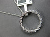 .10CT DIAMOND 14K WHITE GOLD MULTI LEAF CIRCLE OF LIFE FILIGREE FLOATING PENDANT