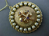 ANTIQUE .36CT AMETHYST & SOUTH SEA PEARL 14KT WHITE GOLD 3D FLOWER PENDANT 25604